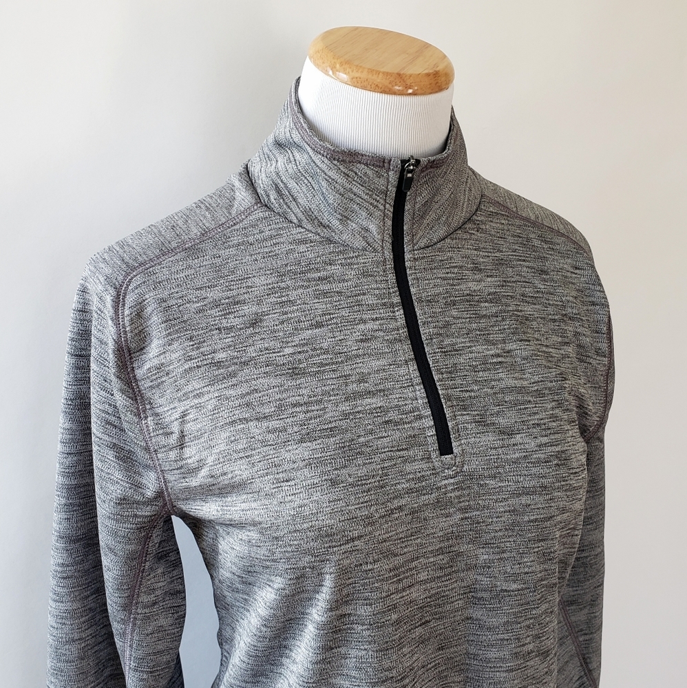 S Zella Gray Half-Zip Pullover